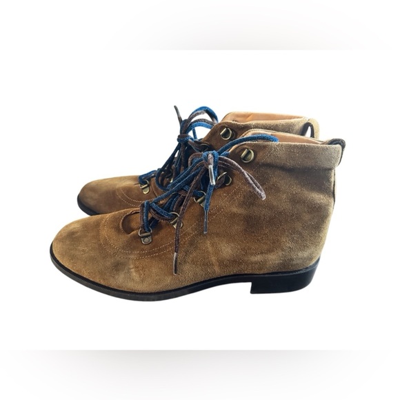 NAGUISA Boots Suede Hiker Ankle Fuzzy Lace Size 40 - Picture 5 of 14